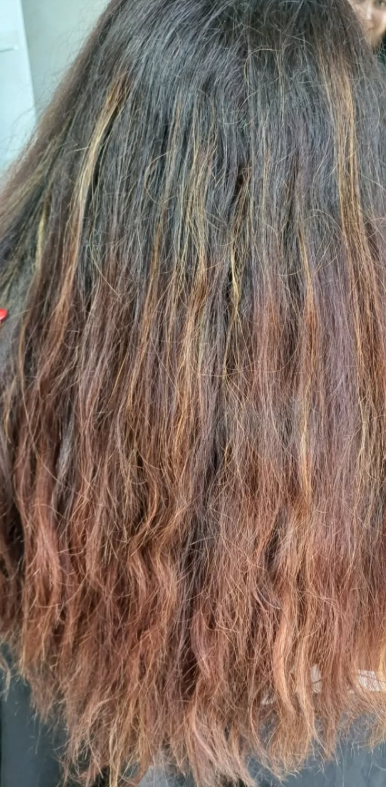 Before hairstyle finish